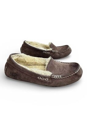 UGG Ansley Women's Moccasin Slippers Shoes Water Resistant UGGpure Wool Lined 6